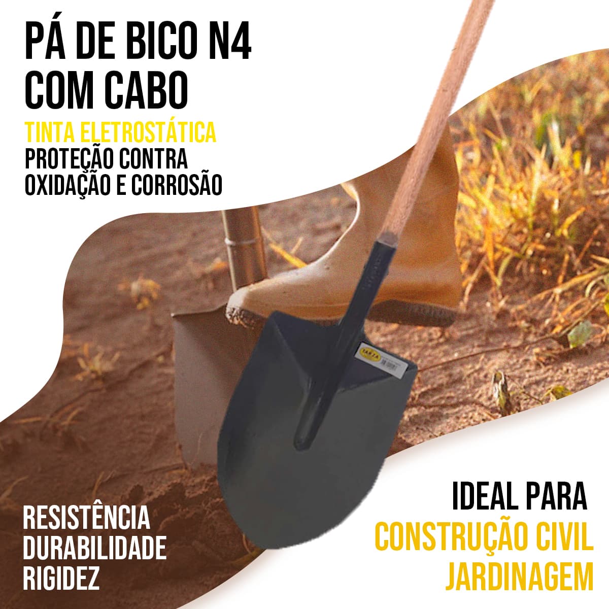 Pá De Bico Nº 4 Com Cabo Reto