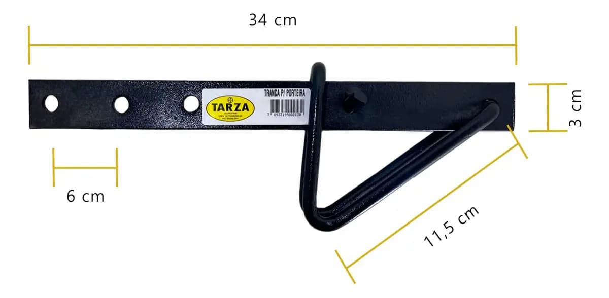 Tranca Para Porteira Forjada Tarza
