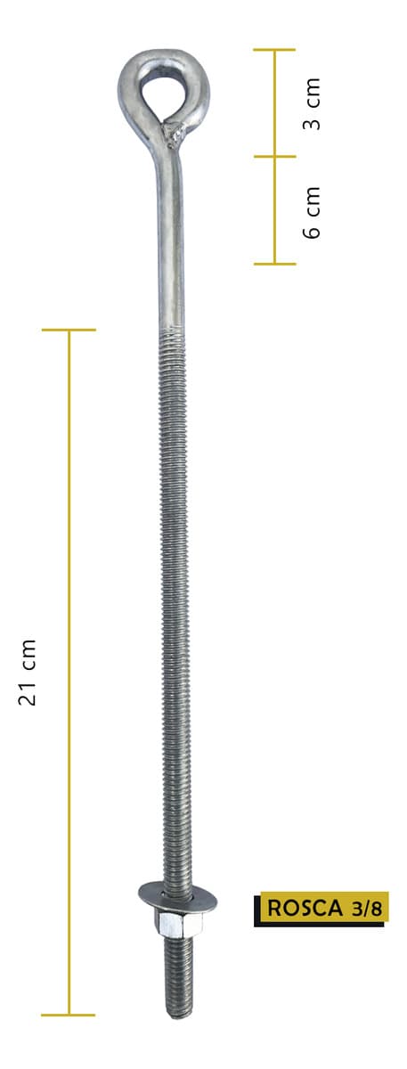 Esticador Para Cordoalha 3/8" X 30 cm 12 Unidades