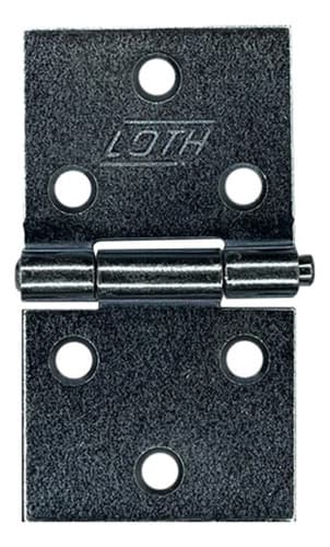 6 Un Dobradiça Quadrada P/ Baú 1,25   3,2cm Loth Galvanizada