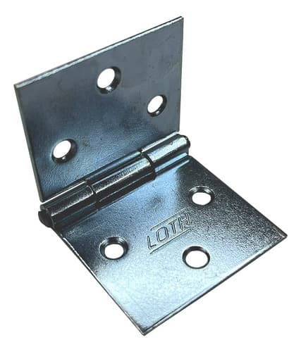 6 Un Dobradiça Quadrada P/ Baú 1,50  3,8cm Loth Galvanizada