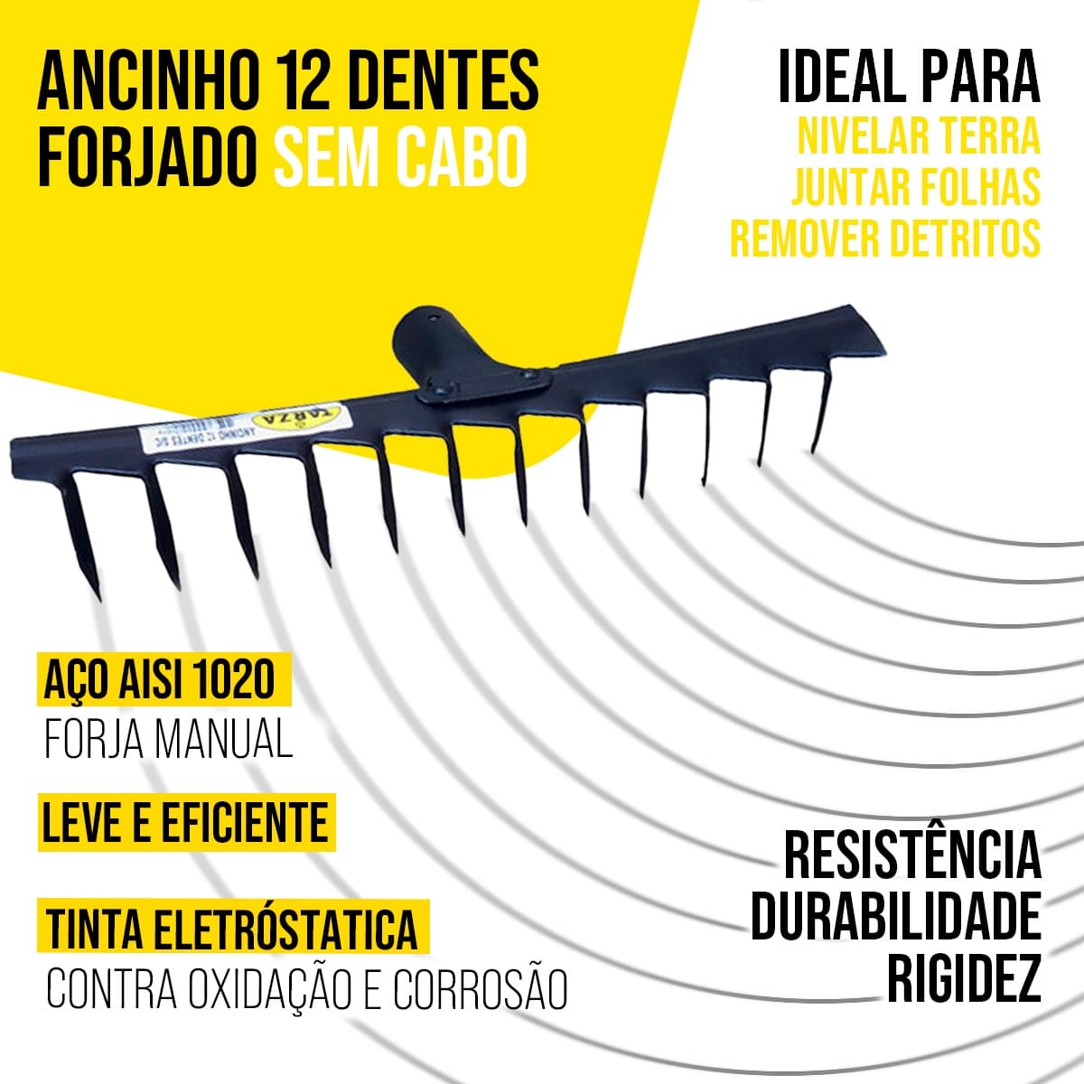 ANCINHO 12 DENTES FORJADO TARZA SEM CABO