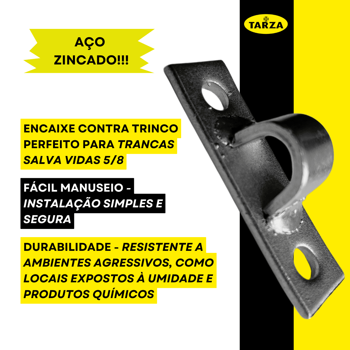 ENCAIXE CONTRA TRINCO ABRAÇADEIRA ALÇA PARA TRANCAS 5/8"