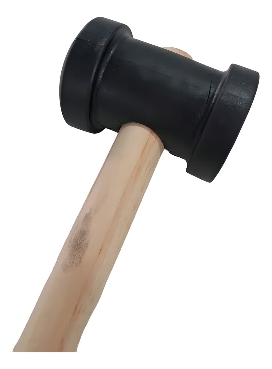 Martelo De Borracha 250g 60mm Preto Para Azulejista