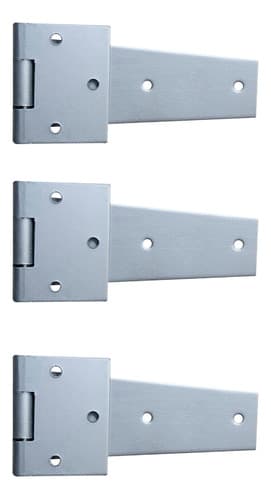 3 Dobradiça Leme Galvanizada 6 Polegadas 150mm Suporta 150kg
