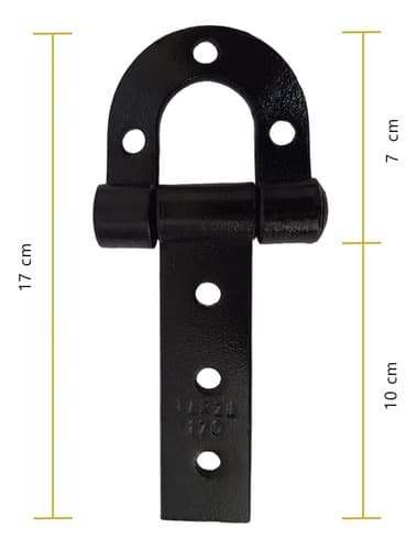 3u Dobradiça Ferradura Aço Forjado Chapa Grossa 170mm Tarza