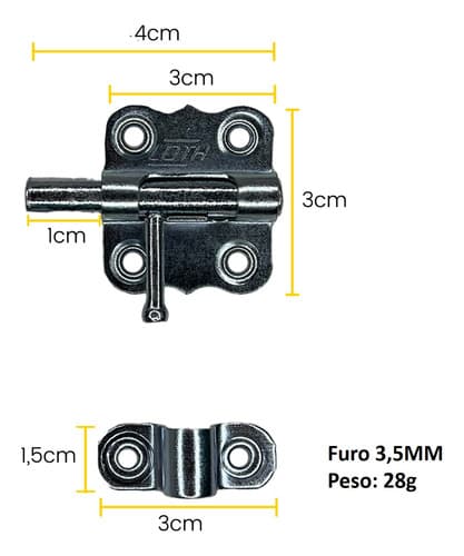 12 Un Tarjeta 1.5 Redondinha Biquinho Zincado C/ Parafusos Prateado