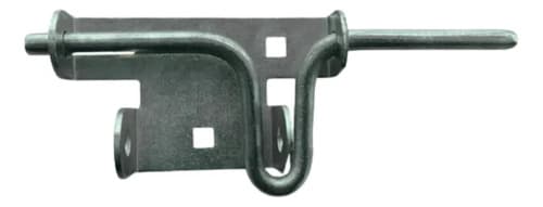 02 Un Ferrolho Reversível Galvanizado P/ Porteiras E Portões Cinza-escuro