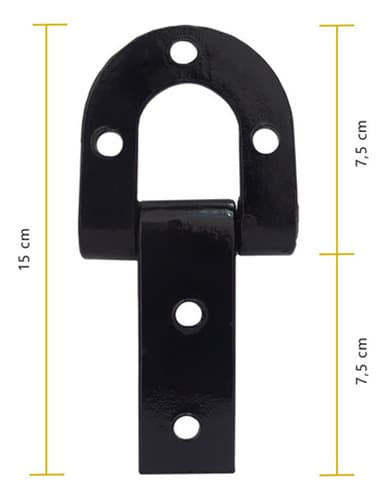 14 Dobradiça De Porteira 140mm + 5 Tranca Metralhadora