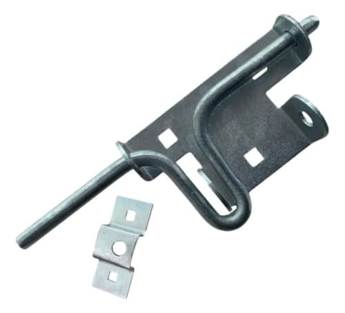 02 Un Ferrolho Reversível Galvanizado P/ Porteiras E Portões Cinza-escuro