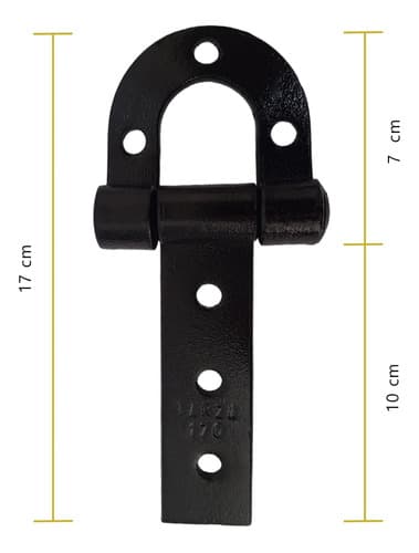 8un Dobradiça Ferradura Aço Forjado Chapa Grossa 170mm Tarza
