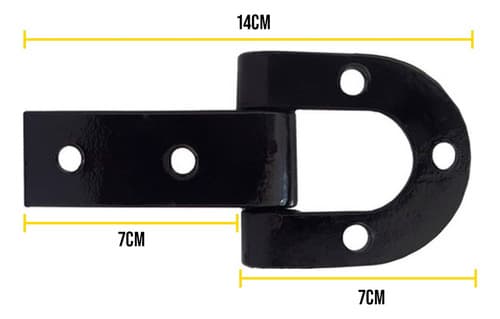48un Dobradiça Ferradura 140mm Forjada Tarza