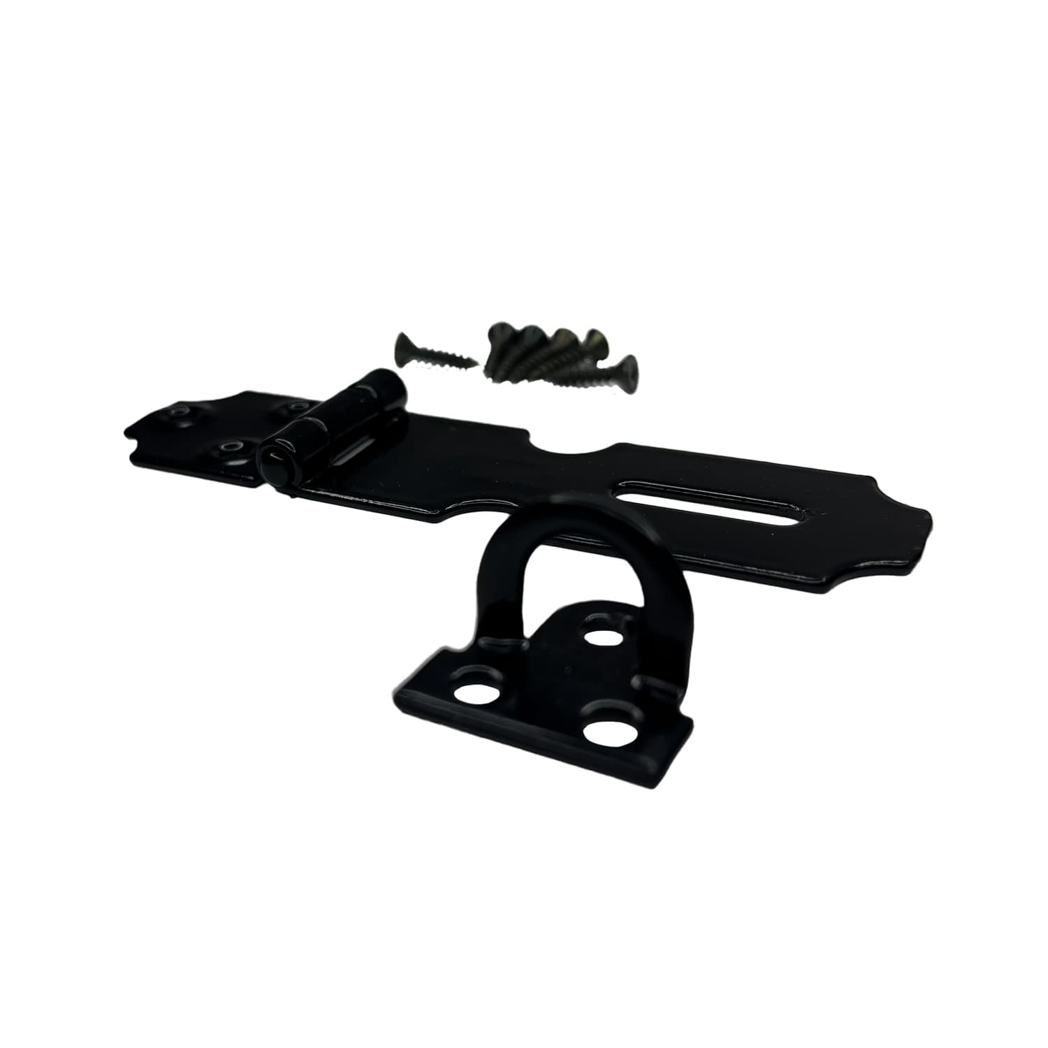 Porta Cadeado Preto 2,5 Leve Com Parafuso Bau Armarios Loth