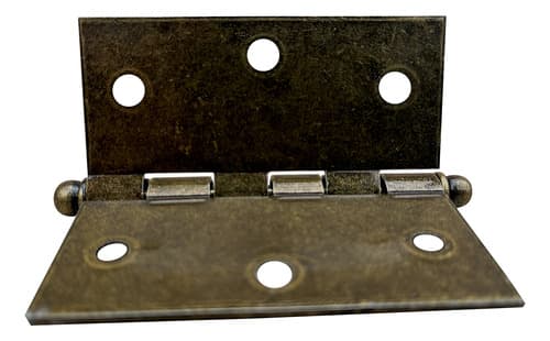 6 Un Dobradiça Pino Bola 3x3 Cm Real Ouro Velho + Parafusos