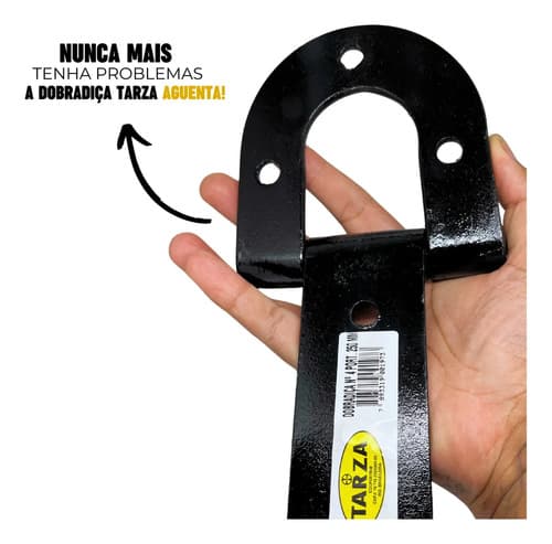 Par De Dobradiça Ferradura Forjada 250mm + Parafuso 3/8