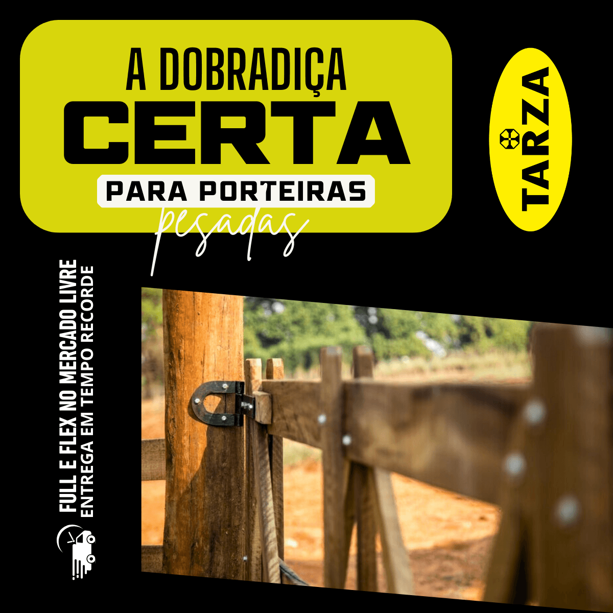 4un Dobradiça Porteira Ferradura Ultragrossa 200mm Tarza
