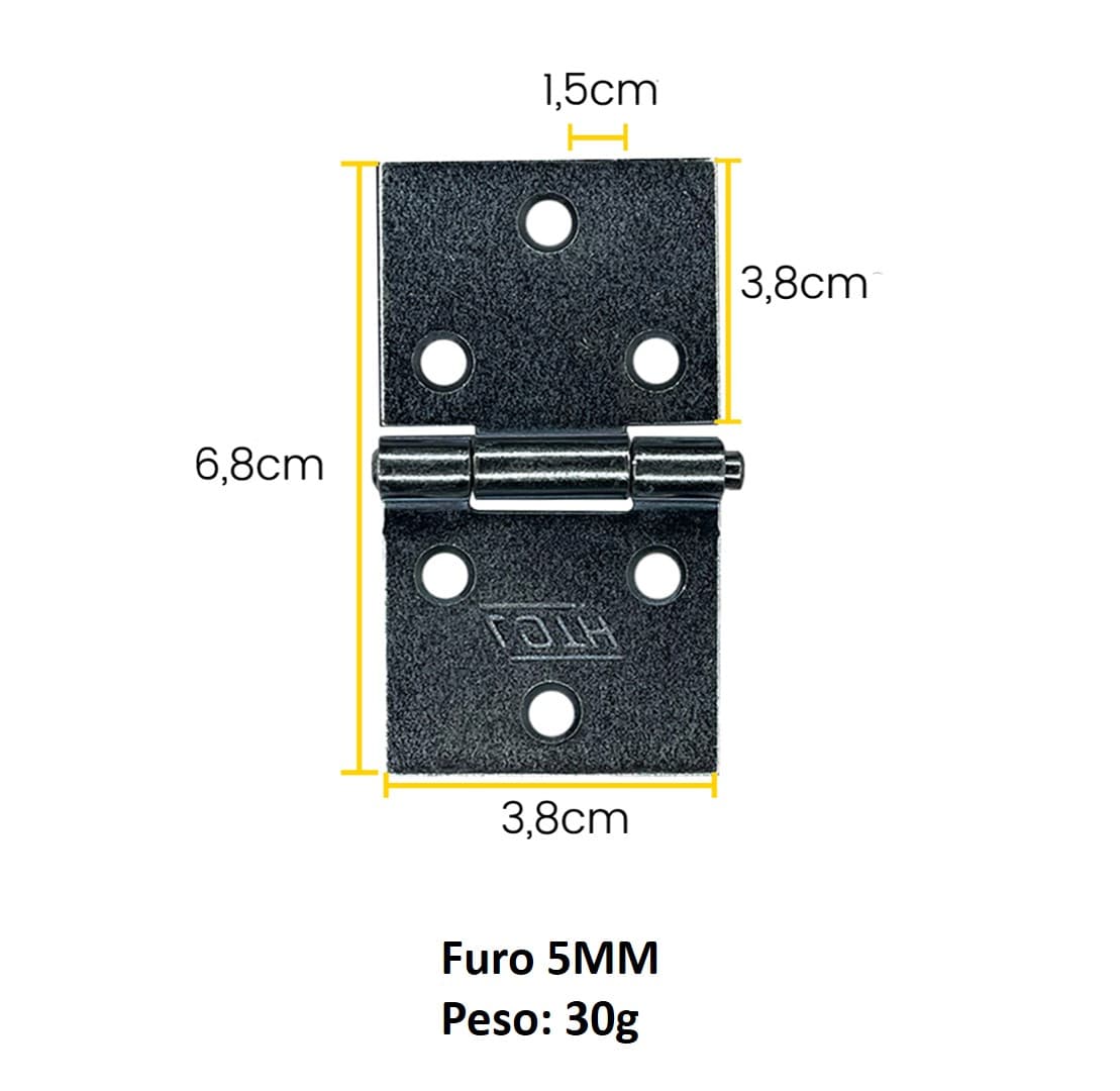 DOBRADIÇA QUADRADA 23315 - 1,50" 3,8CM