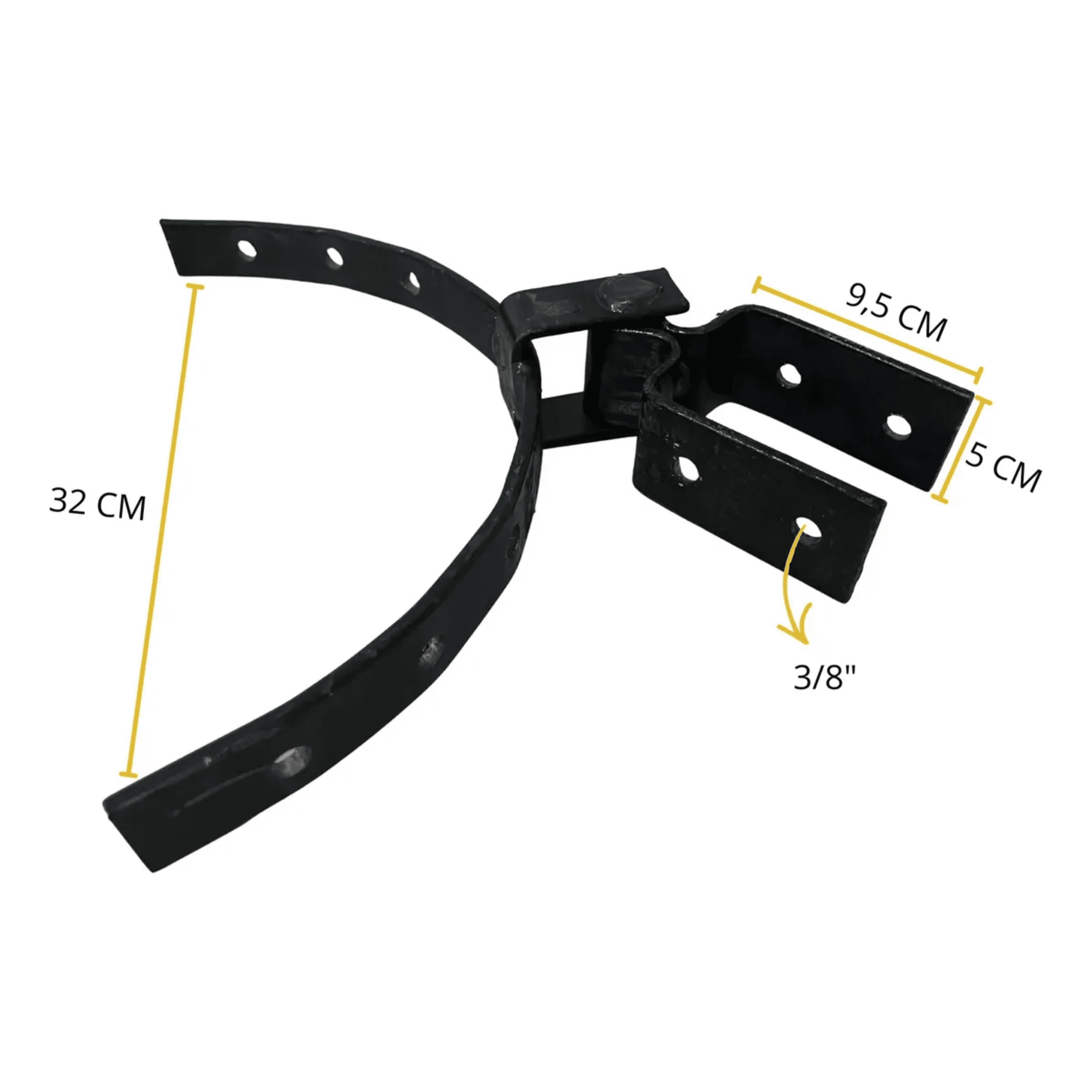 Dobradiça Para Porteira Mourão Forjada Tarza 70mm