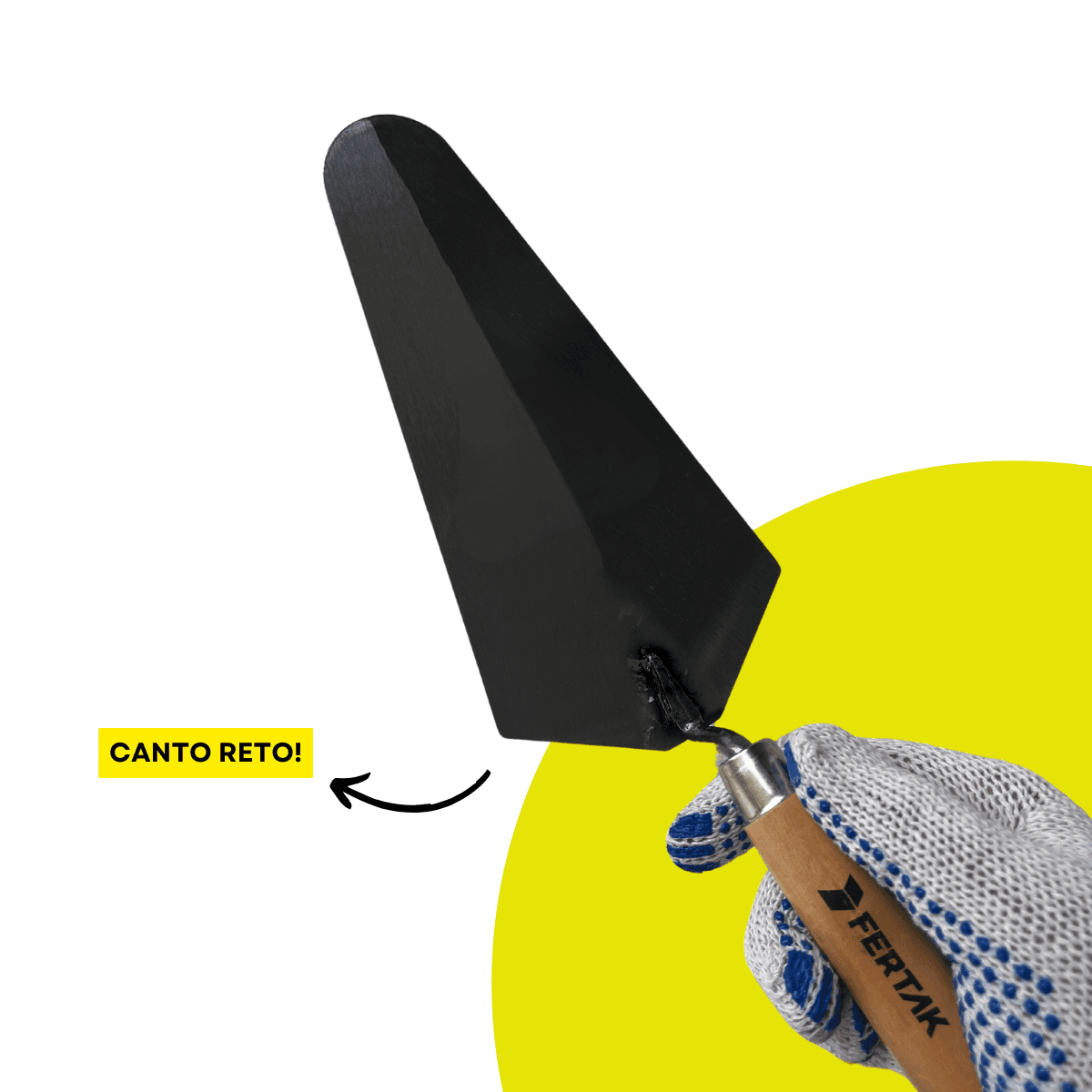 Colher de Pedreiro Canto Reto 8" Pol Soldada TARZA