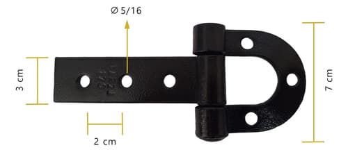 8un Dobradiça Ferradura Aço Forjado Chapa Grossa 170mm Tarza
