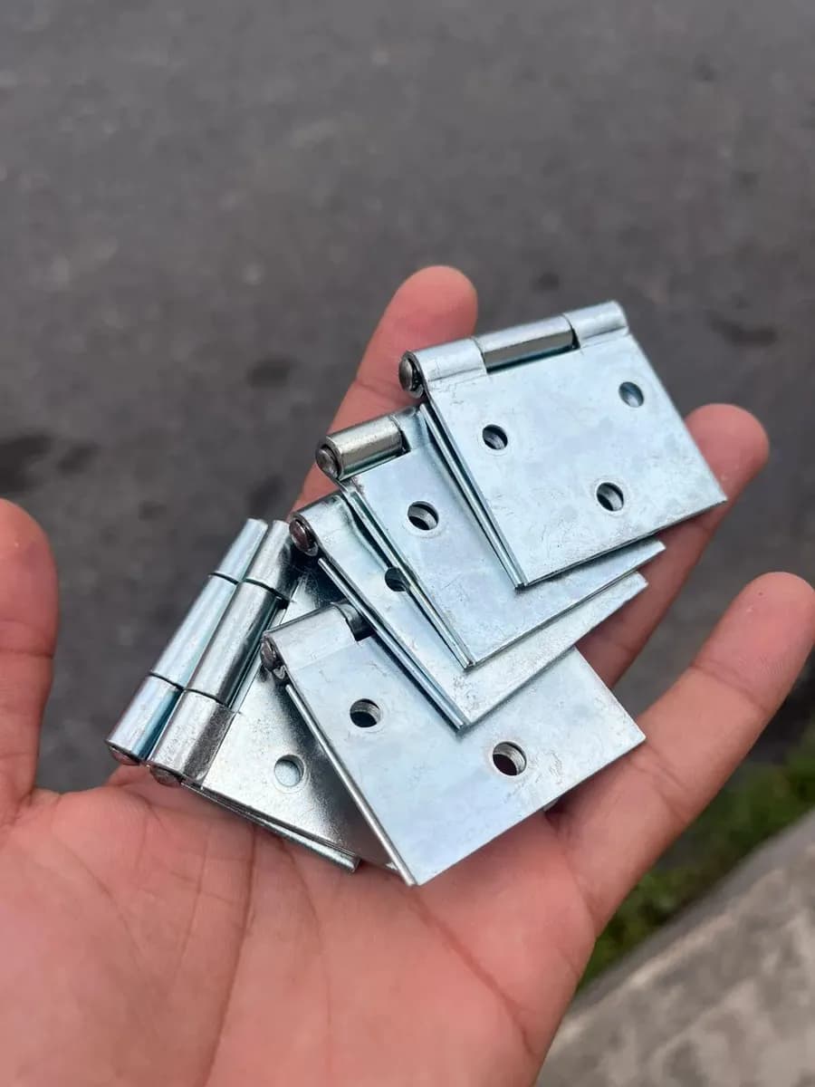 6 Un Dobradiça Quadrada  Baú 1,75  4,8cm Loth Galvanizada