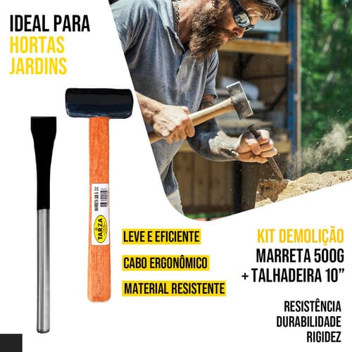 Marreta 500g + Talhadeira 10  Tarza