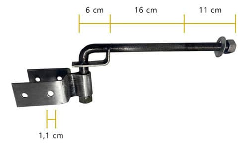 20un Dobradiça Boca De Lobo 70mm Forjada Tarza