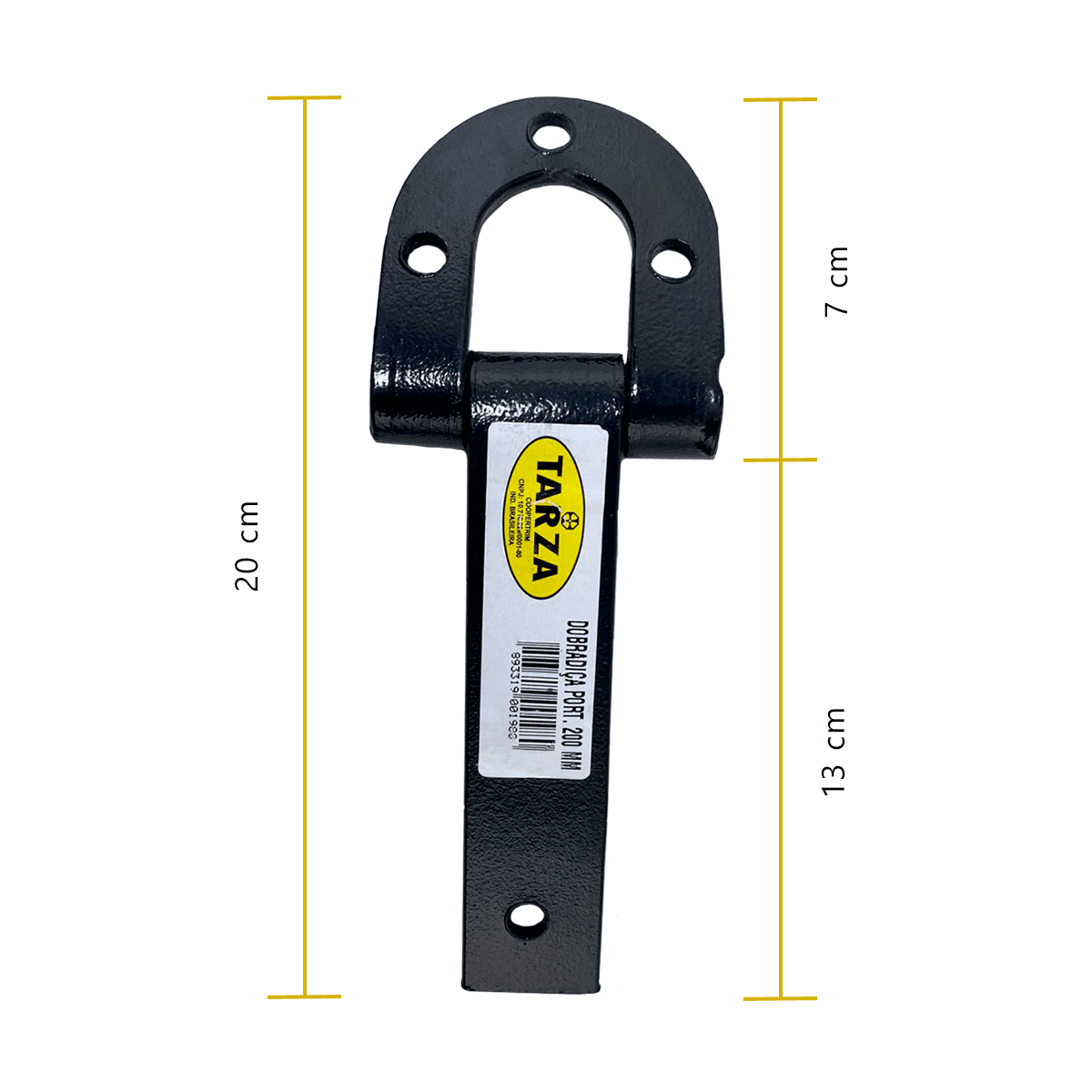 Par De Dobradiça De Porteira Ferradura Forjada 200mm Tarza