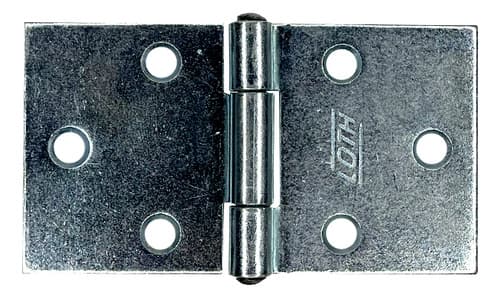 6 Un Dobradiça Quadrada P/ Baú 1,75  4,8cm Loth Galvanizada