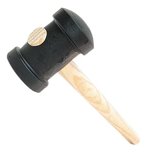 Martelo De Borracha 250g 60mm Preto Para Azulejista