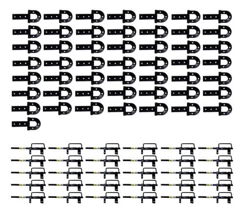 50un Tranca Metralhadora 30un Dobradiça Ferradura 250mm