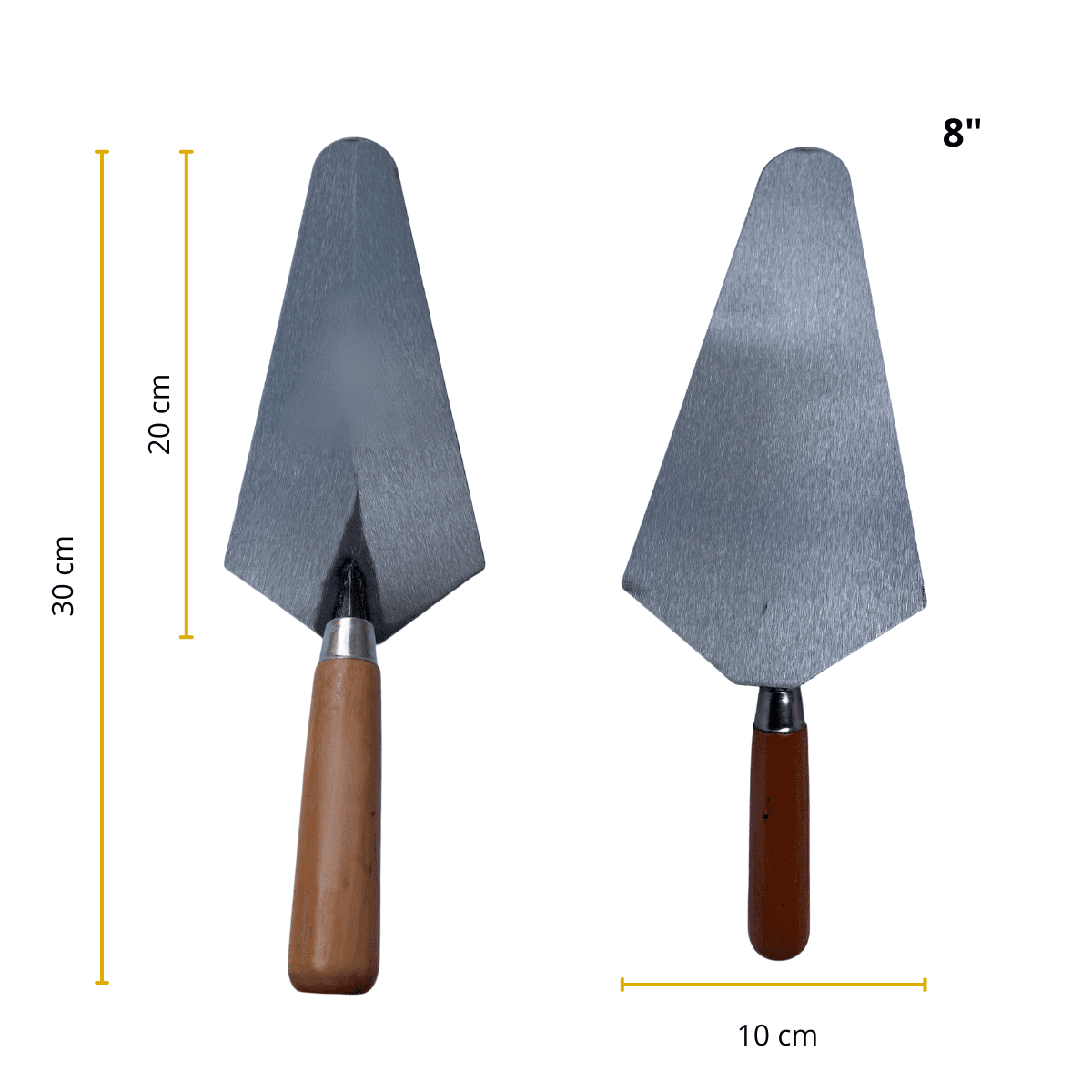 Colher de Pedreiro Canto Reto 8" Pol Soldada TARZA