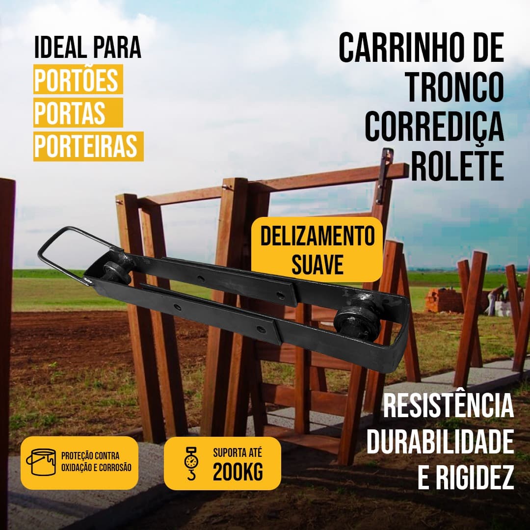 CARRINHO DE TRONCO CORREDIÇA ROLETE