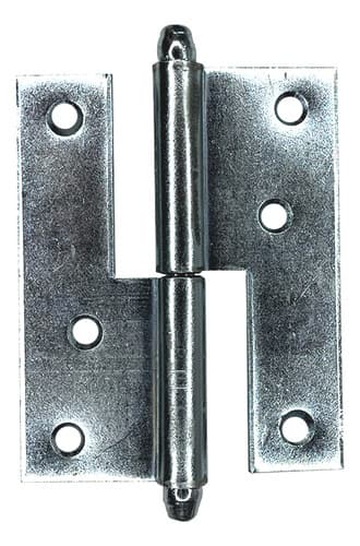 6 Un Dobradiça Hamburguesa Zincada 80mm Antiferrugem