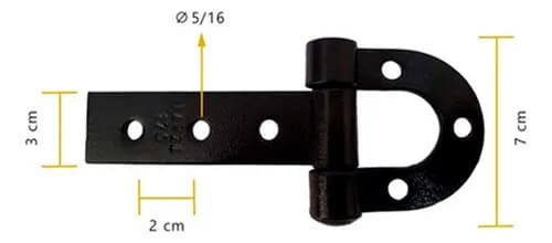 24un Dobradiça Ferradura 170mm Forjada Tarza