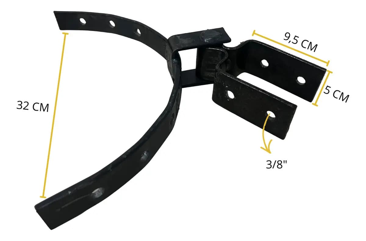 Dobradiça Para Porteira Mourão Forjada Tarza 70mm 6un