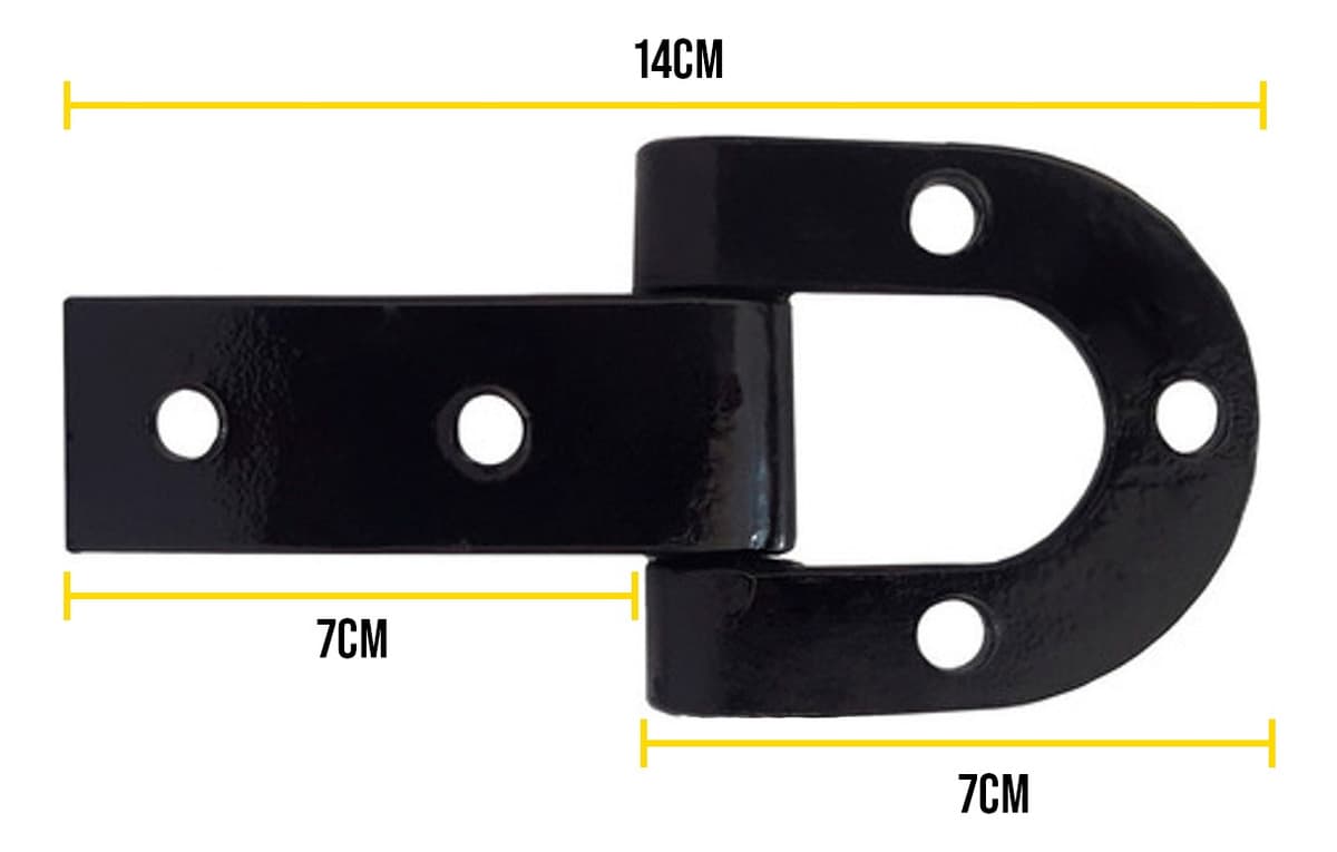 Dobradiça Porteira Ferradura Forjada 140mm Tarza