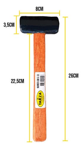 Marreta 500g + Ponteiro De 8  Forjados Tarza