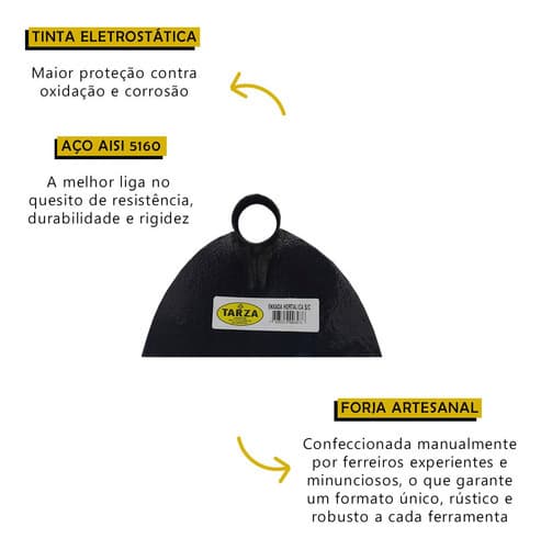 Enxada Hortaliça  Tarza  Forjada Sem Cabo