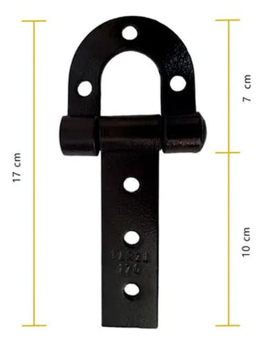 25un Dobradiça Ferradura 170mm Forjada Tarza