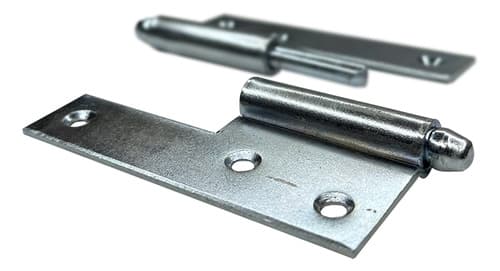 6 Un Dobradiça Hamburguesa Zincada 80mm Antiferrugem