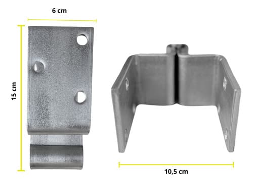 10 Un Dobradiça De Porteira Boca De Lobo Central 95 Mm Tarza