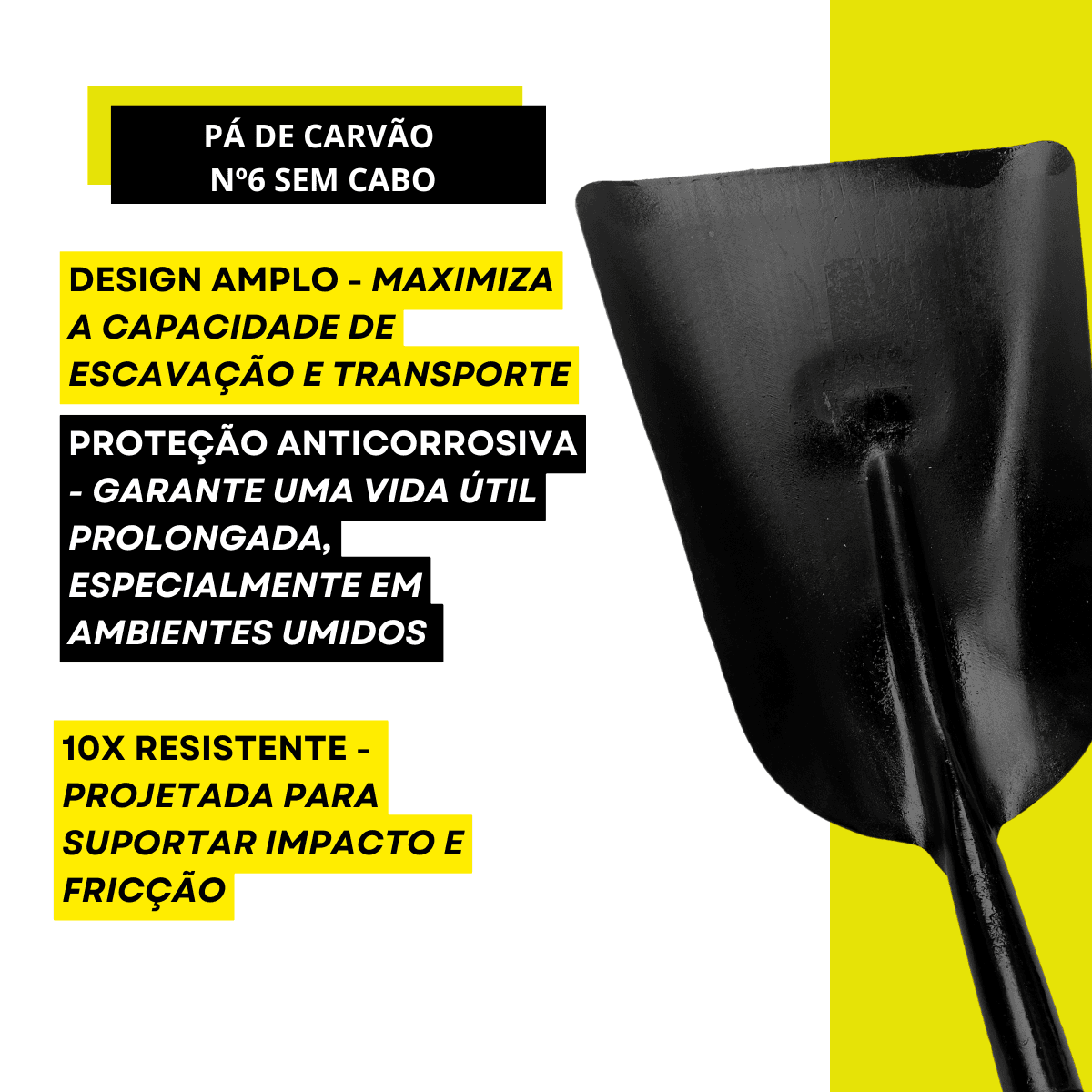 Pá De Carvão Carvoeira Nº 6 Sem Cabo Profissional Tarza