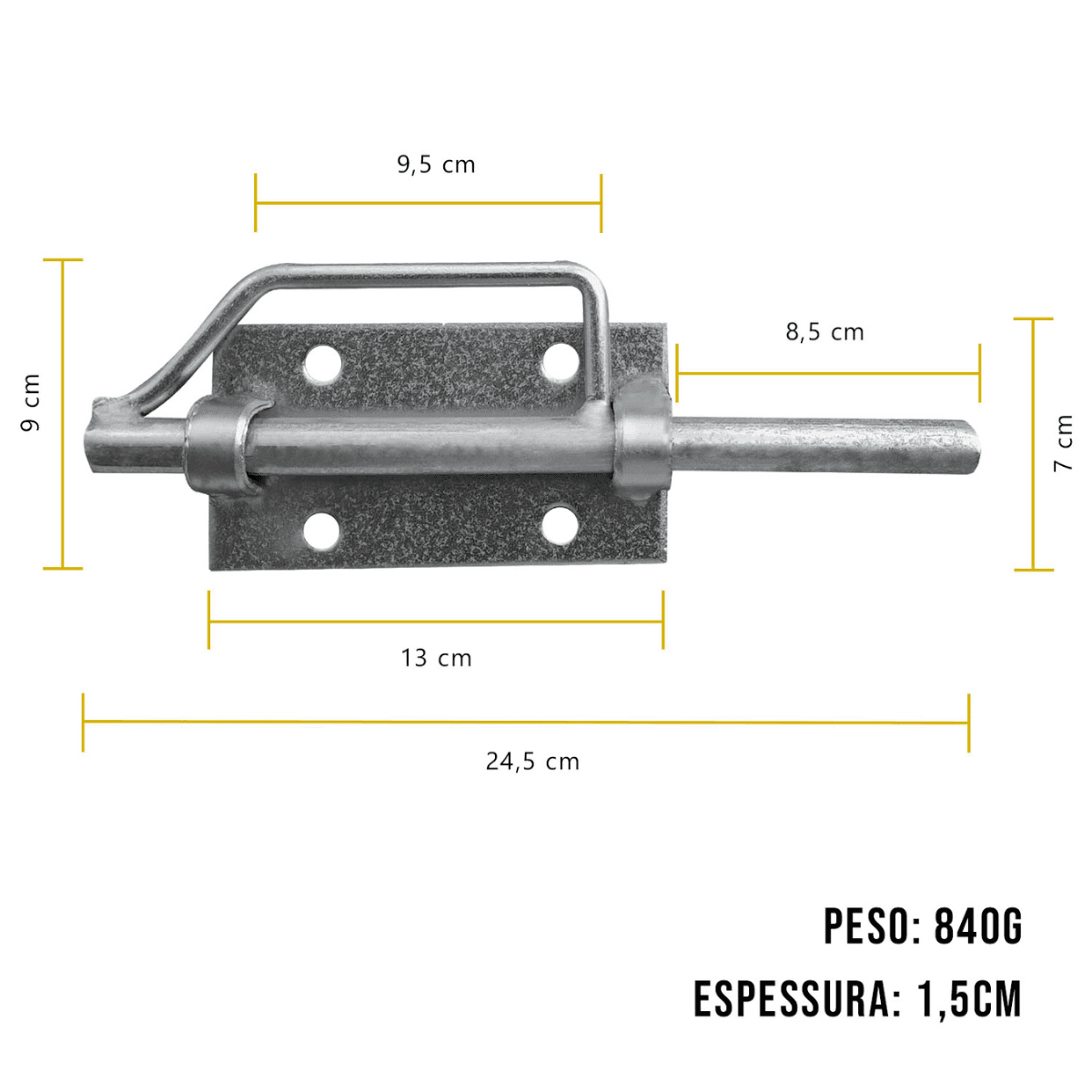 TRANCA SALVA VIDAS + ENCAIXE CONTRA TRINCO ABRAÇADEIRA  5/8"