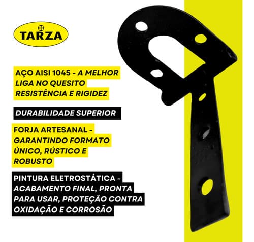 10 Un Dobradiça Ferradura 220mm Para Porteira Tarza