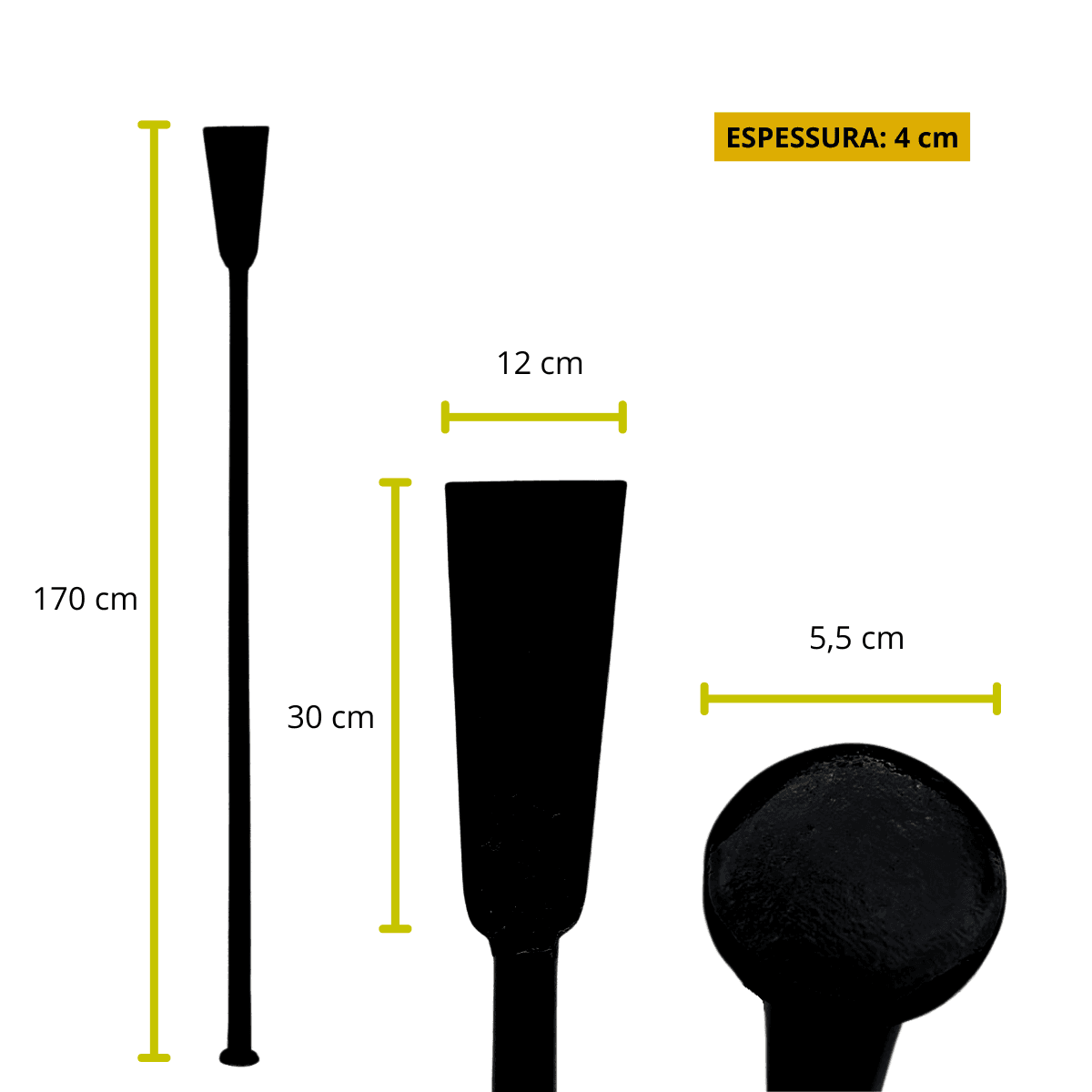 Cavadeira Inteiriça De Cabo de Cano x 1,7 M TARZA