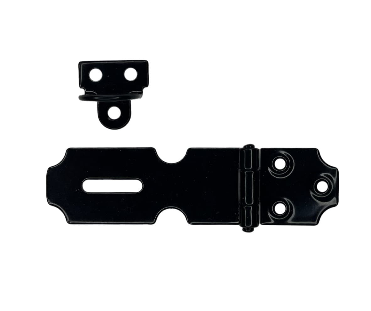 Porta Cadeado Preto 2,5 Leve Com Parafuso Bau Armarios Loth