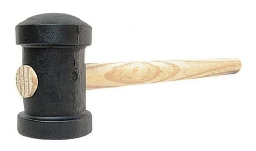 Martelo De Borracha 250g 60mm Preto Para Azulejista