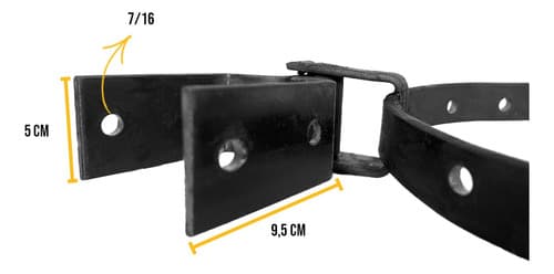 4 Un Dobradiça P/ Porteira Mourão 70mm Robusta Chapa Grossa