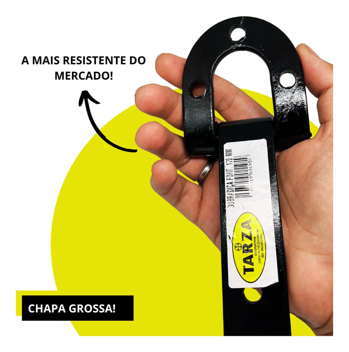 Dobradiça Porteira Ferradura Forjada 170mm Tarza